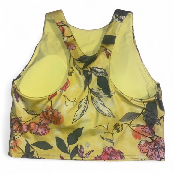 Athleta Conscious Floral Leaf print Bra Top Crop Top M - Picture 4 of 5